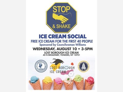 YONKERS POLICE DEPARTMENT: The First 40 People That Shake A Cops Hand Will Get An Ice Cream Cone