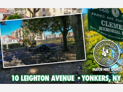 YONKERS PARK IMPROVEMENT: Demolition work at Clemens Park began October 19 to make way for new improvements