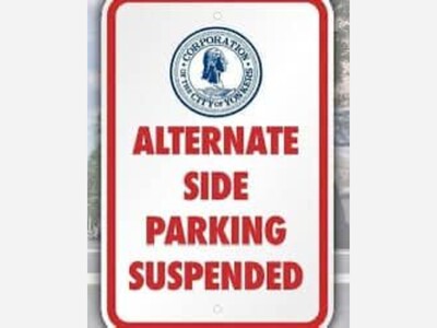 YONKERS STREET PARKING NOTICE: For December 18, 2023